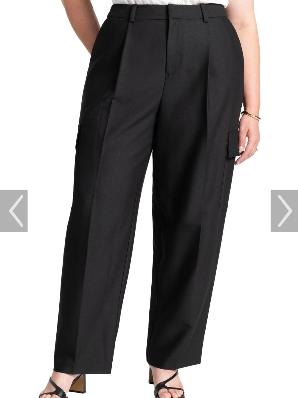 Eloquii “The Hudson” Cargo Dress Pants in Black